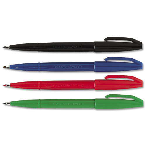 Pentel Signpen Fibretip Black S520-A [Pack of 12] alternative image 2