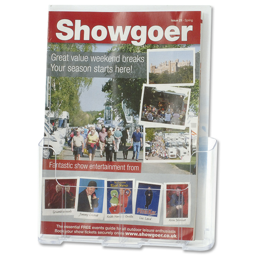 Deflecto Literature Holder A4 Clear alternative image 2