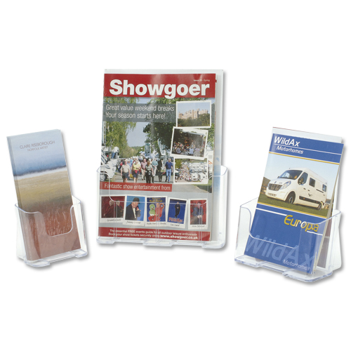 Deflecto Literature Holder A4 Clear alternative image 3