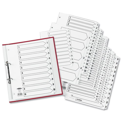 Concord Index A4 1-5 Clear Tab alternative image 2