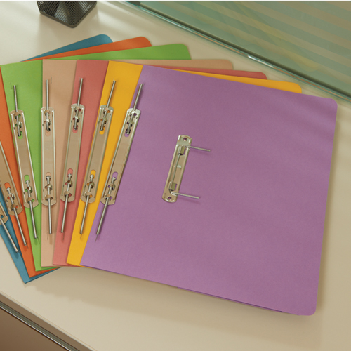 Spirosort Spring File Foolscap Blue [Pack of 25] alternative image 3