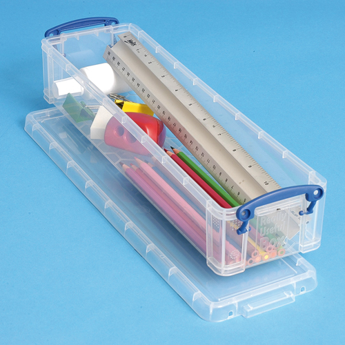Really Useful Pencil and Stationery Box 1.5 Litre Clear alternative image 3