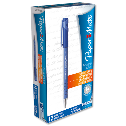 PaperMate Flexgrip Ball Pen Medium Blue [Pack of 12] alternative image 2