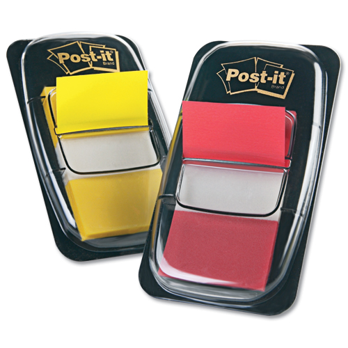 Post-It Index Tab 25mm Yellow [Pack of 12] alternative image 2