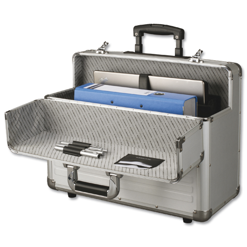 Alumaxx Omega Trolley Pilot Case Silver - 45122 alternative image 3