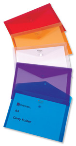 Rexel Carry Folder A4 Translucent White [Pack of 5] alternative image 2