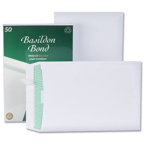Basildon Envelopes C4 White Pocket 100g [Pack of 50] alternative image 3