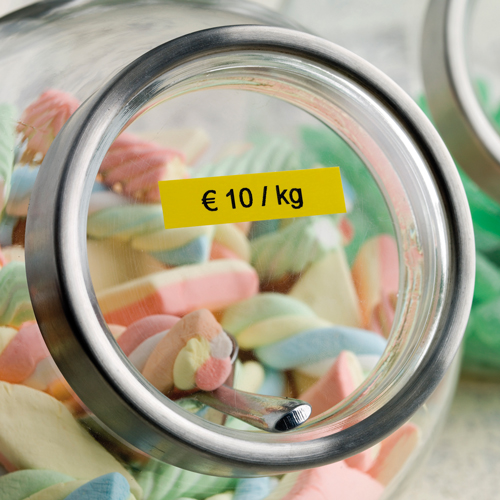 Dymo D1 Labels 12mm Black on Yellow alternative image 5