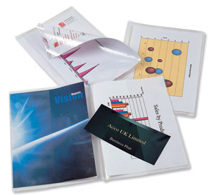 Rexel Nyrex Twin Wallet Clear [Pack of 25] alternative image 2