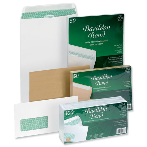Basildon Envelopes DL Wallet 100g White [Pack of 100] alternative image 2