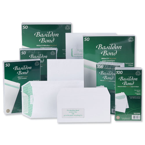Basildon Envelopes DL Wallet 100g White [Pack of 100] alternative image 4