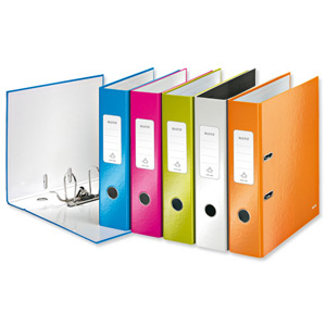 Leitz Wow Lever Arch File A4 85mm Metallic Pink [Pack of 10] alternative image 2