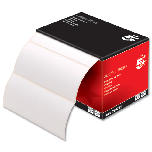 Value Address Label Roll 89x36mm White (Pack 250 Labels) - 15355SM alternative image 3