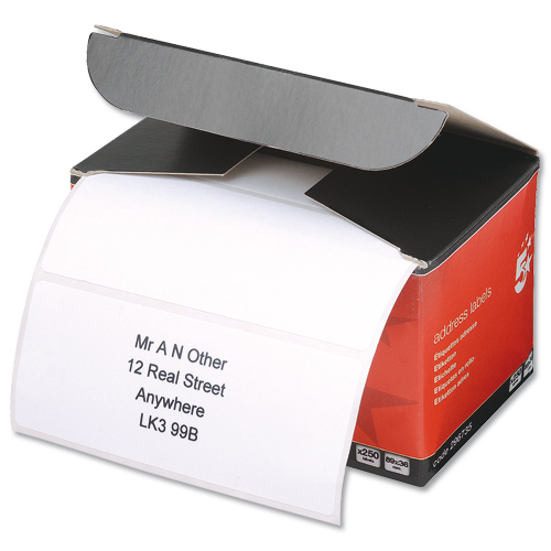 Value Address Label Roll 89x36mm White (Pack 250 Labels) - 15355SM alternative image 4