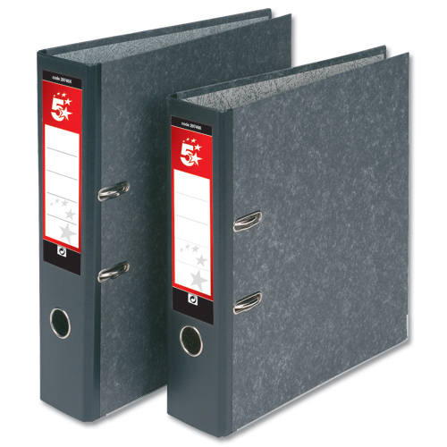 Value Lever Arch File A4 Marble [Pack of 10] alternative image 4