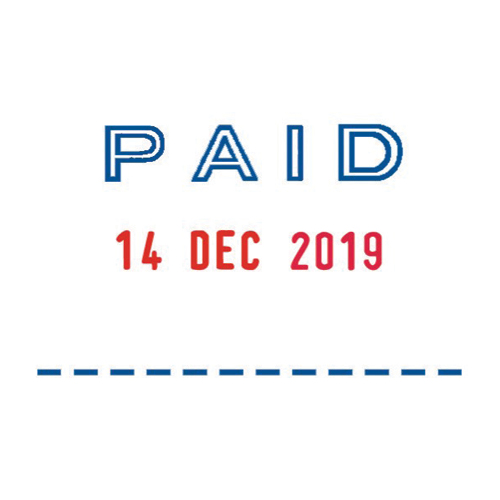 Trodat Professional 5440/L Dater Stamp Blue and Red alternative image 2