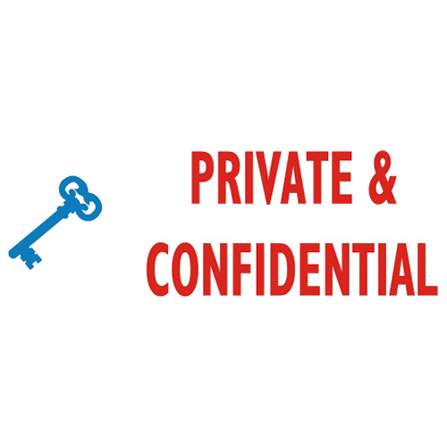 Trodat Office Printy Stamp Self-inking Private and Confidential 18x46mm Red and Blue alternative image 3