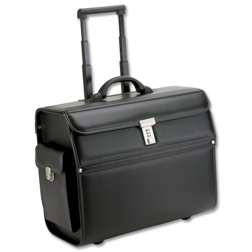 Alassio Mondo Trolley Pilot Case Black - 45033 alternative image 2