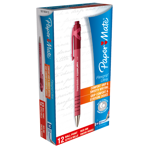 PaperMate Flexgrip Elite Pens Red [Pack of 12] alternative image 2