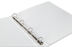 Elba 4 Ring Binder PVC A4 White alternative image 2