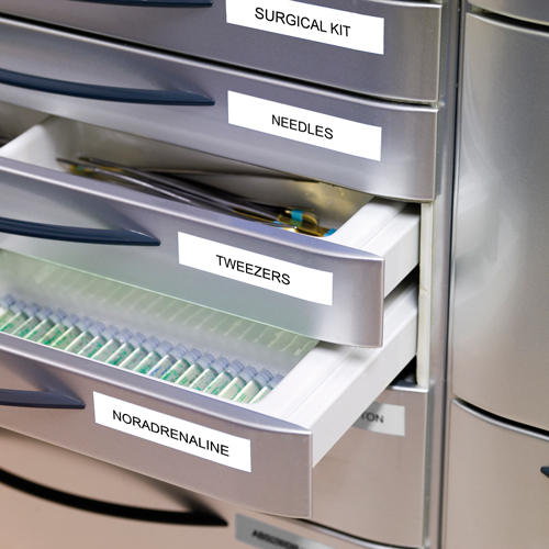 Dymo D1 Labels 9mm Black on White alternative image 4