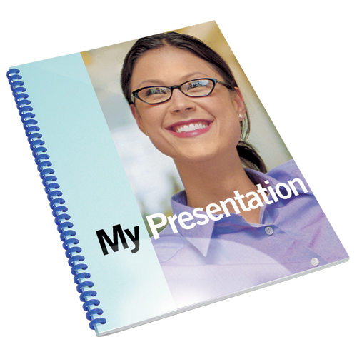 GBC Report Covers Clear Front and White Leathergrain Back [Pack of 25+25] alternative image 2