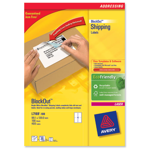 Avery Laser Labels 8/Sheet 99.1x67.7mm L7165-500 [500 Sheets] alternative image 2