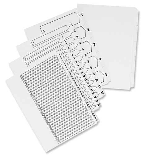 Concord Indexes A4 Unpunched 1-10 White [Pack of 10] alternative image 2