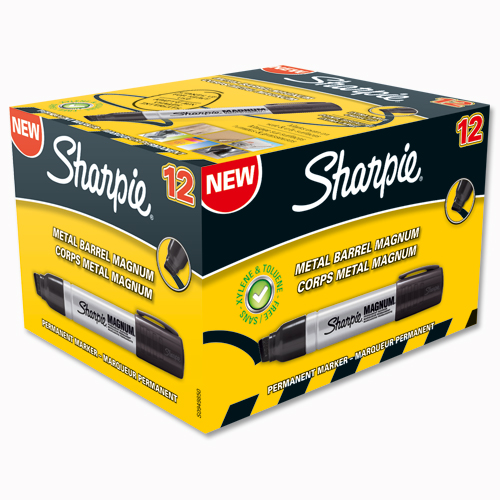 Sharpie Metal Permanent Marker XL Chisel Black [Pack of 12] alternative image 2