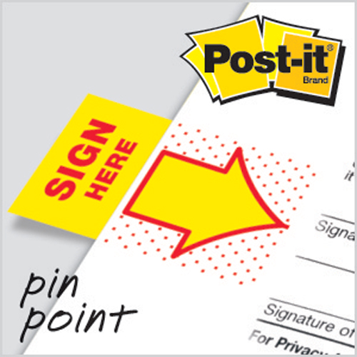 Post-It Index 1 Inch Sign Here Pop-Up Dispenser alternative image 3