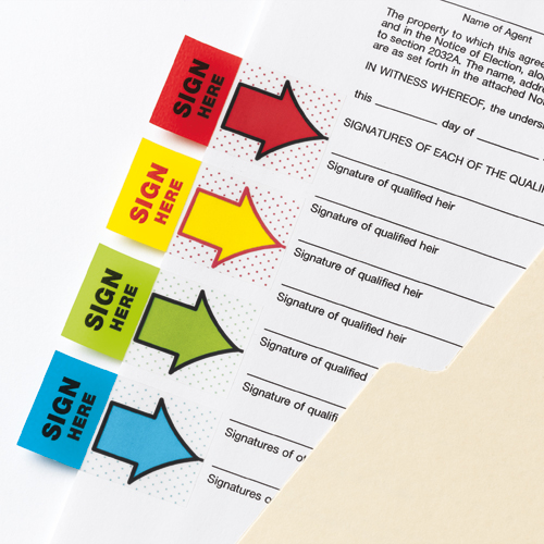 Post-It Index 1 Inch Sign Here Pop-Up Dispenser alternative image 4