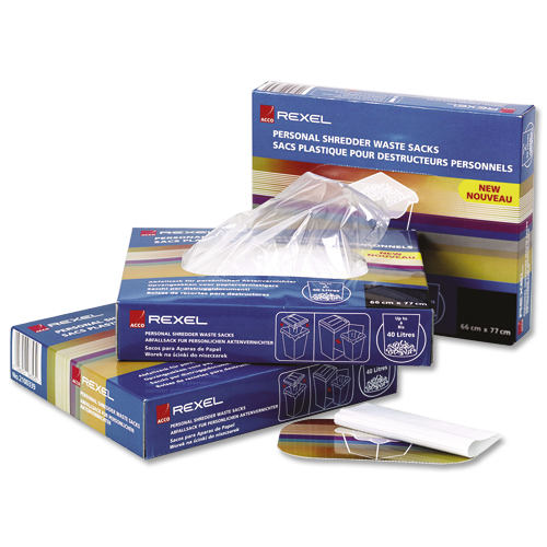 Rexel Shredder Waste Sack AS100 [Pack of 100] alternative image 2