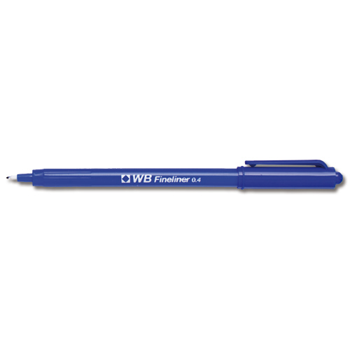 Fineliner Pens 0.4mm Blue [Pack of 10] alternative image 3