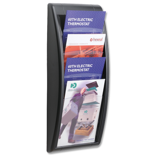 FastPaper Quick Fit Wall Display 4 x A4 Black alternative image 2
