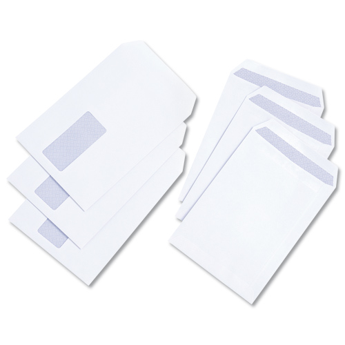 Value Everyday Envelopes C5 White Pocket Window Self Seal 100GSM 229x162mm (Pack 500) - 16084 alternative image 2