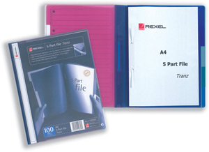 Rexel 5-Part File Polypropylene Translucent alternative image 2