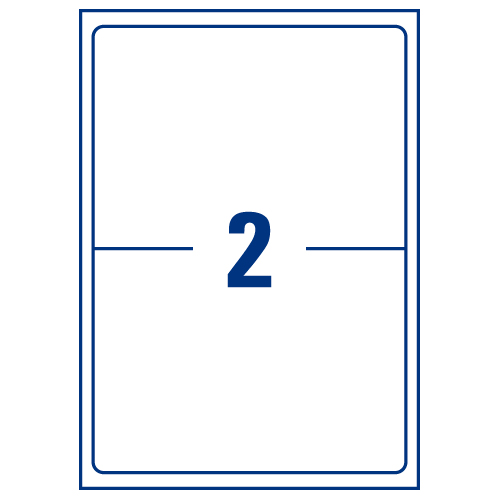 Avery L7068-20 Laser Labels Heavy Duty 2/Sheet White [20 Sheets] alternative image 2