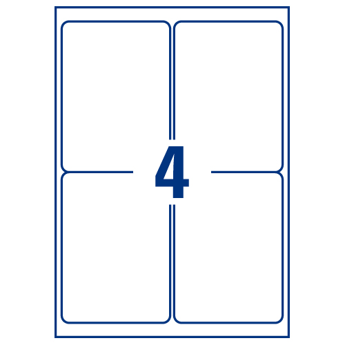 Avery L4774-20 Laser Labels Heavy Duty 4/Sheet White [20 Sheets] alternative image 2