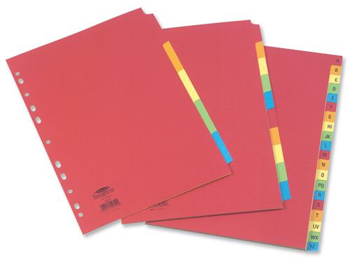 Concord Bright Card Divider Extra-Wide 10-Part Multi-Coloured [Pack of 20] alternative image 2