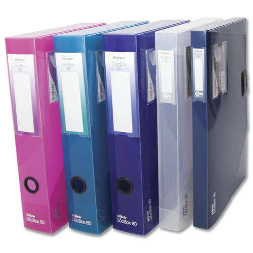 Snopake DocBox 25mm Capacity Dark Blue alternative image 2