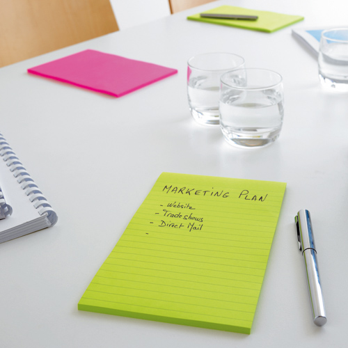 3M Post-It Super Sticky Ruled Notes 102x152mm Pack of 3 alternative image 2