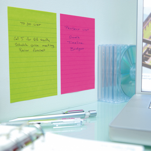 3M Post-It Super Sticky Ruled Notes 102x152mm Pack of 3 alternative image 3