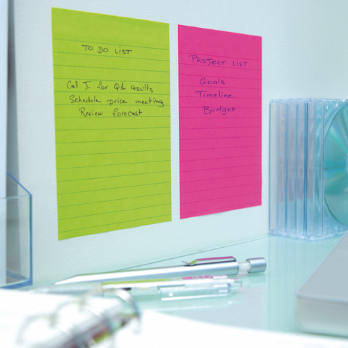 3M Post-It Super Sticky Ruled Notes 102x152mm Pack of 3 alternative image 5
