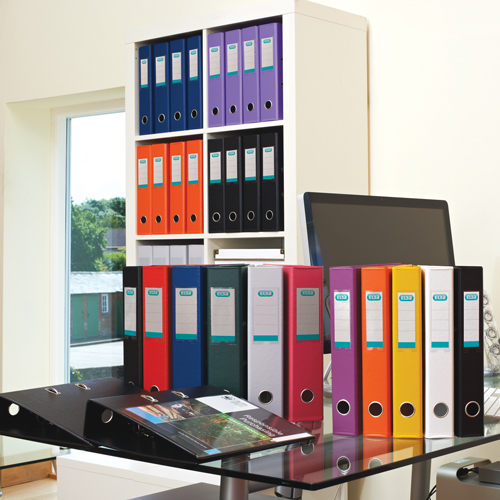 Elba Lever Arch File Plastic A4 70mm Black alternative image 3