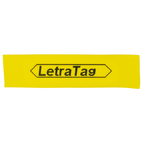 Dymo Letratag Plastic Tape 12mmx4m Black on Yellow alternative image 3