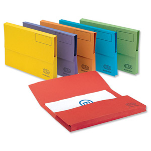 Elba Bright Document Wallet Foolscap Blue [Pack of 25] alternative image 2