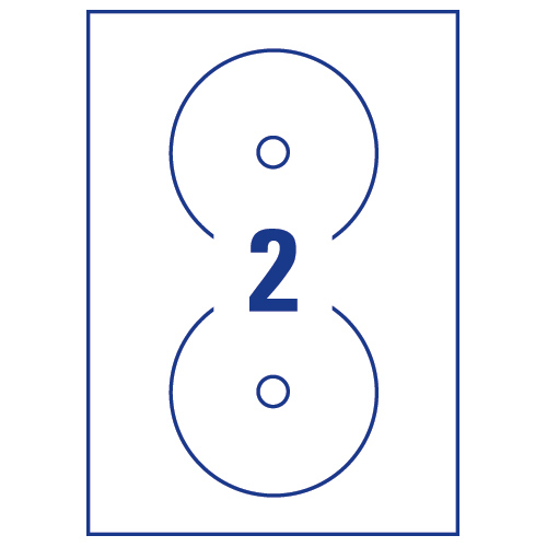 Avery CD/DVD Laser Labels Face 2/Sheet L7676 [25 Sheets] alternative image 2