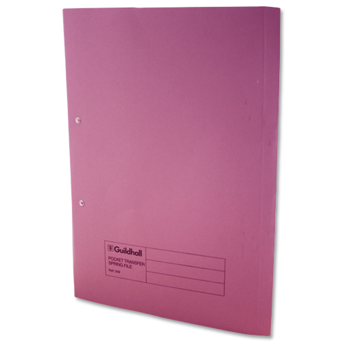 Guildhall Transfer Spring Pocket File Pink [Pack of 25] alternative image 2