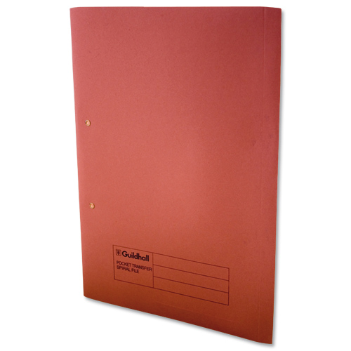 Guildhall Transfer Spring Pocket File Orange [Pack of 25] alternative image 2