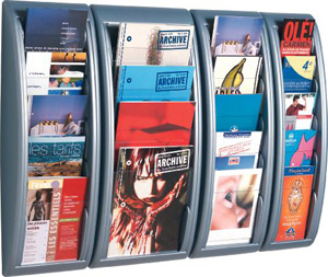 FastPaper Quick Fit Wall Display 4 x A4 Silver alternative image 2
